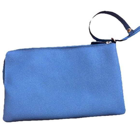 Coach New York Blue Leather Storypatch Wristlet Pouch NWT C1847 F29131 - Picture 5 of 8